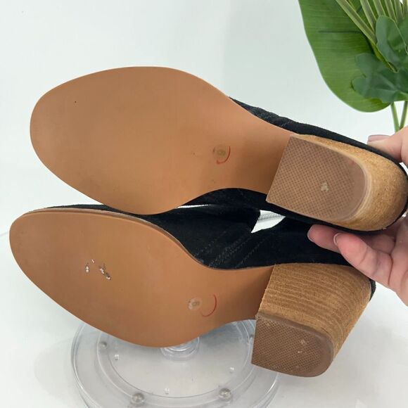 Jeffrey Campbell Cromwell Ankle Boots Women's 9 Black Suede Pointed Toe Western - Picture 12 of 16